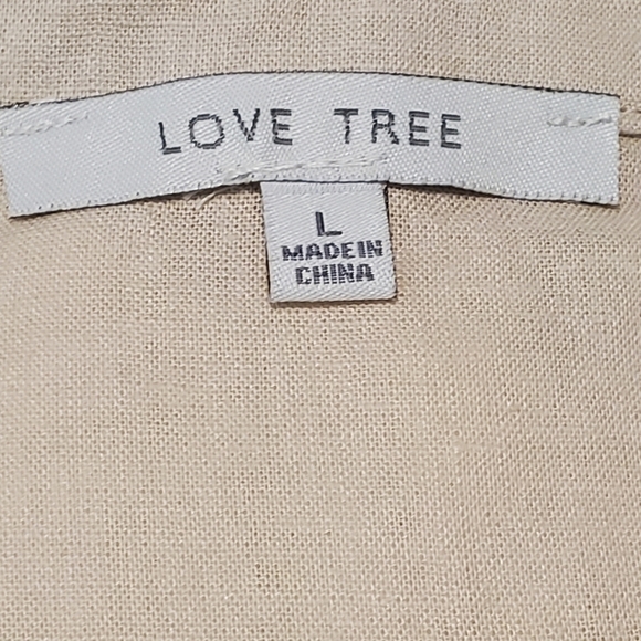 Love Tree short sleeve blouse, beige, size L - Picture 5 of 5